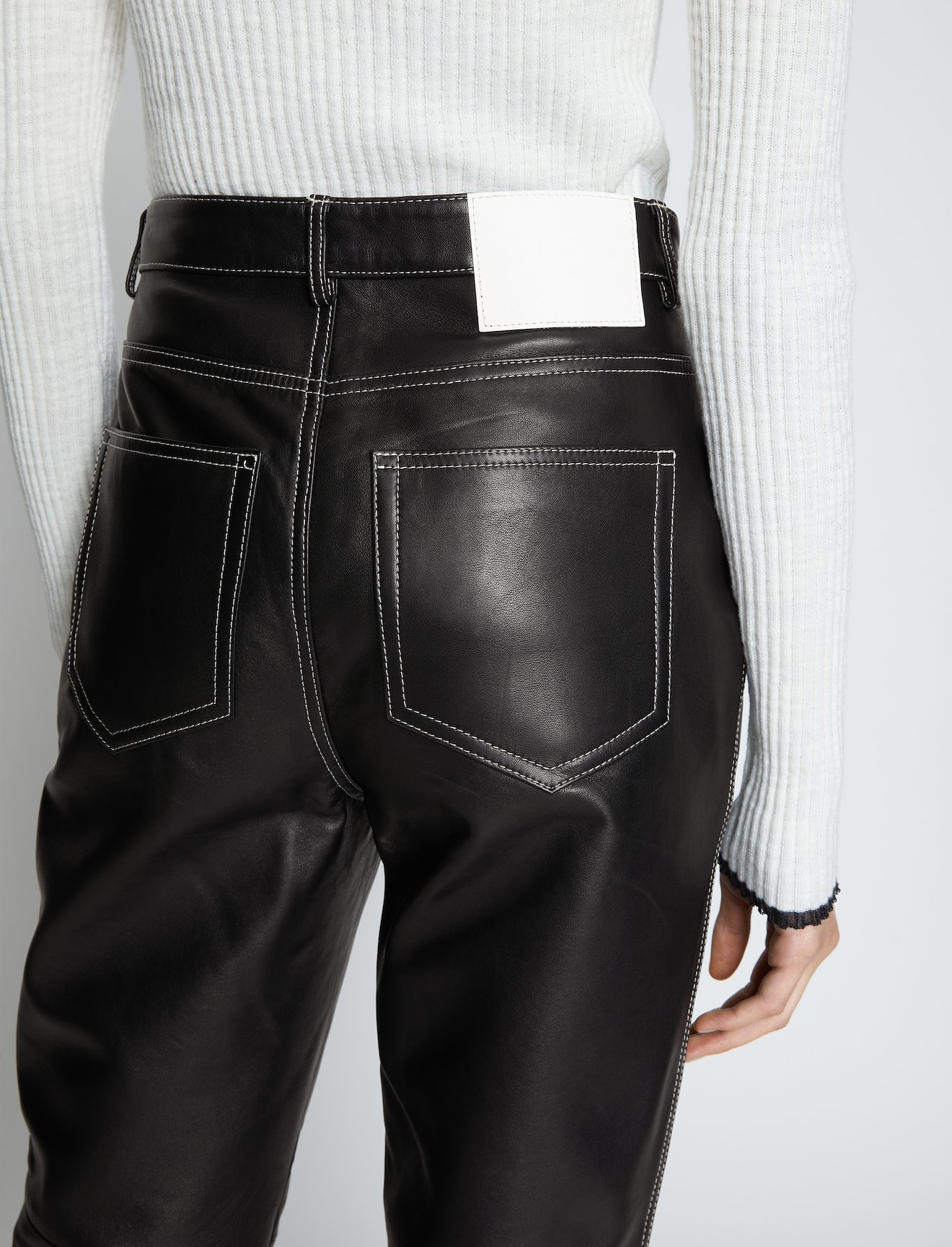 Leather Straight Pants #3
