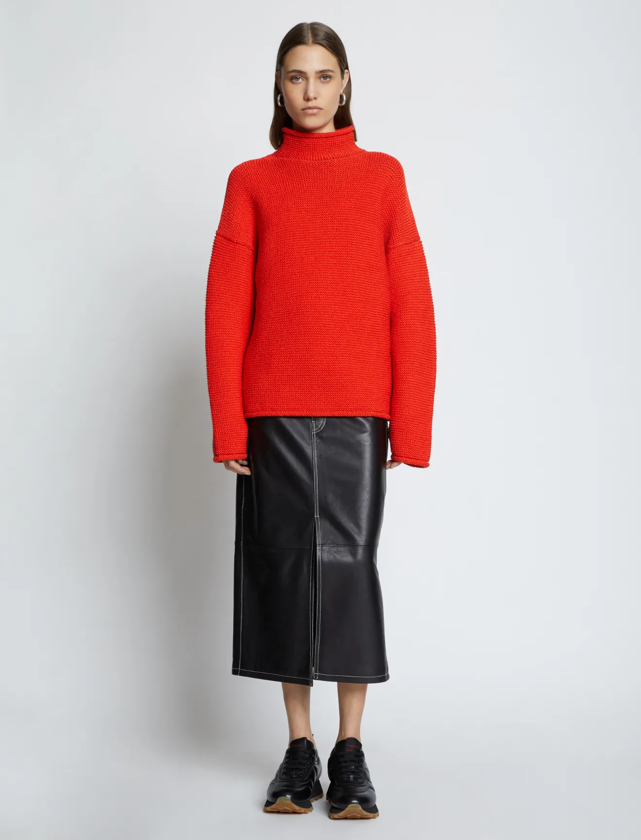 Cotton Turtleneck Sweater in black 