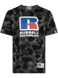 A BATHING APE® x Russell Athletic Color Camo T-shirt - Black