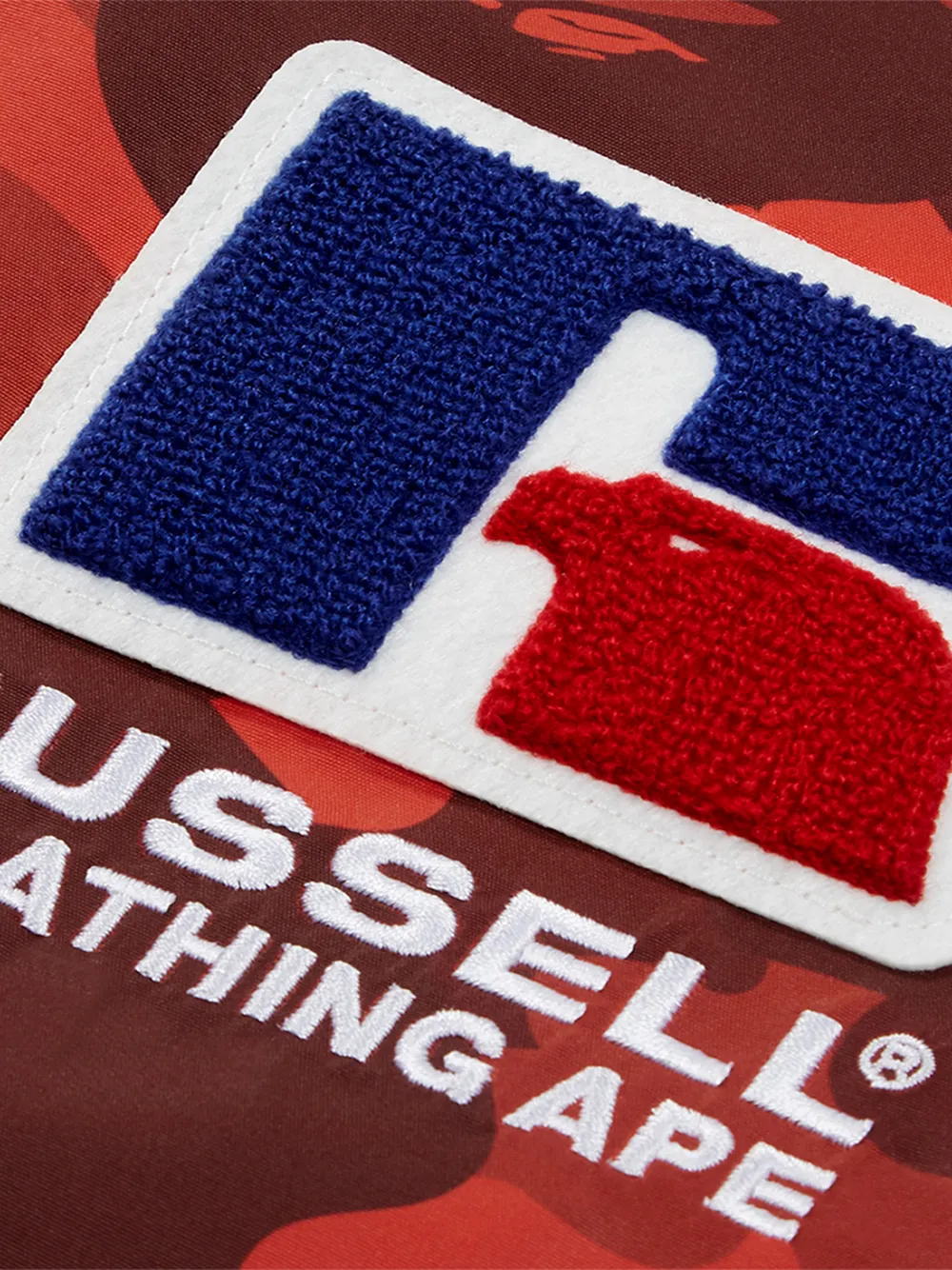 фото A bathing ape® куртка colour camo college из коллаборации с russell