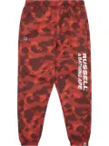 A BATHING APE® x Russell Athletic Color Camo track pants - Red