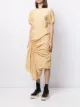 pushBUTTON vestido a rayas con dobladillo asimétrico