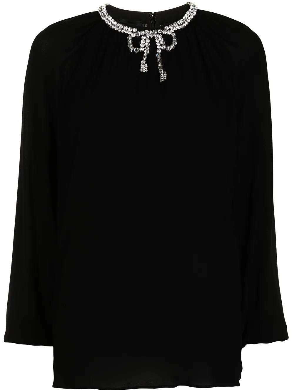 

Giambattista Valli crystal-embellished long-sleeve blouse - Black