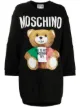 Image 1 of Moschino teddy-print sweatshirt dress