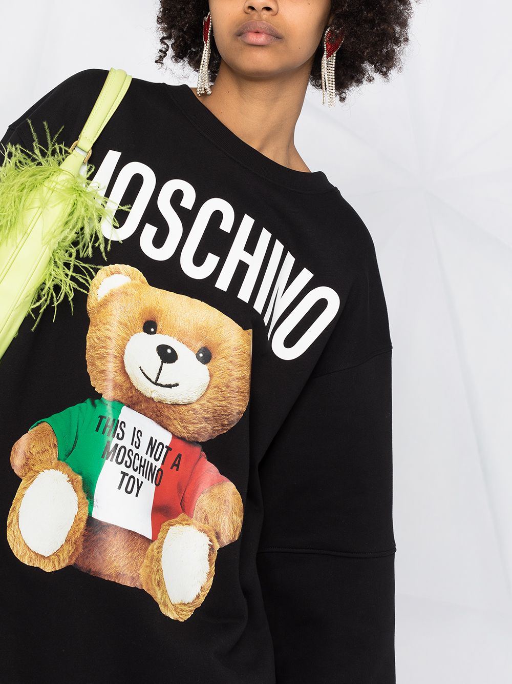 фото Moschino платье-толстовка с принтом teddy bear