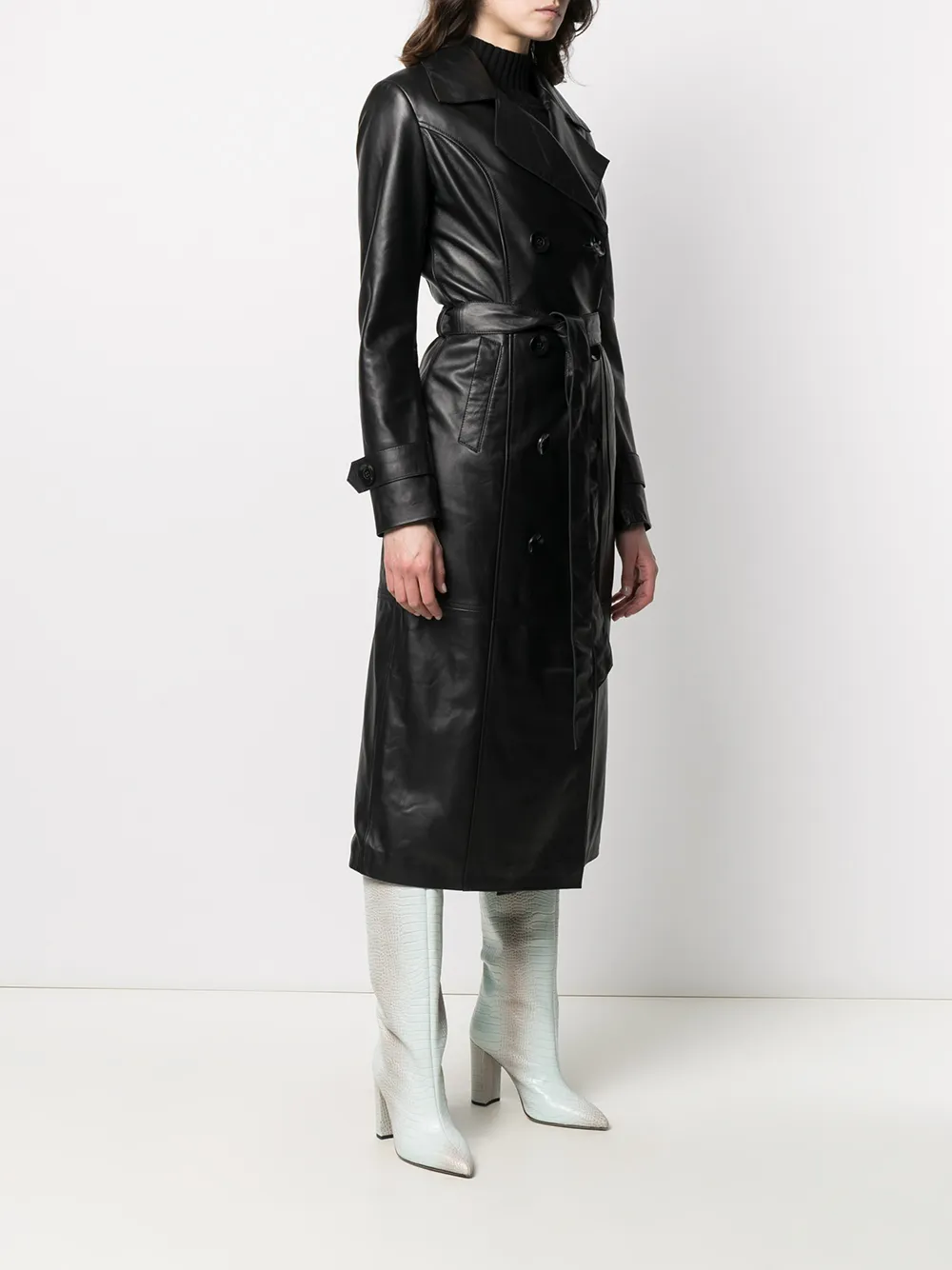 фото Manokhi двубортное пальто миди