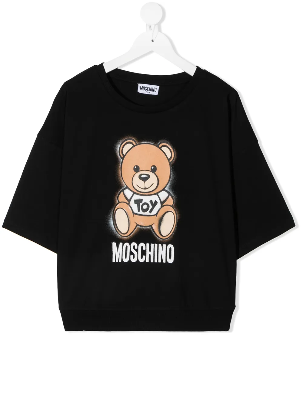 фото Moschino kids футболка с принтом teddy bear