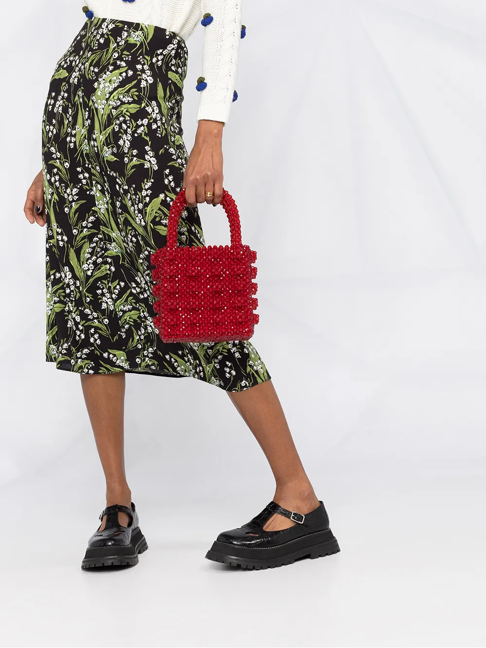 фото Red valentino юбка а-силуэта с принтом may lily