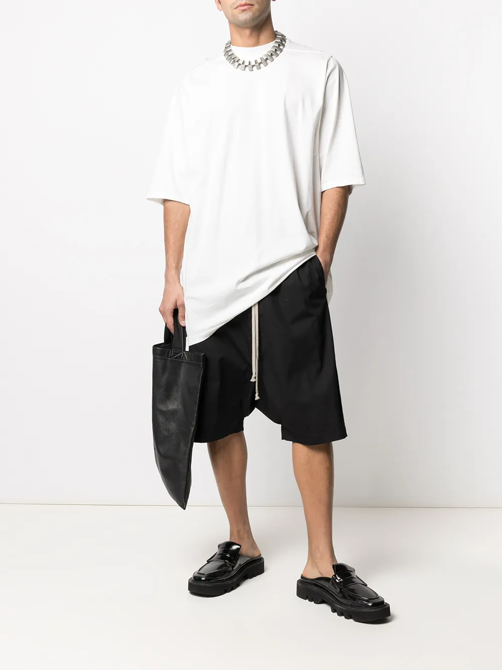 Rick Owens DRKSHDW Side String Detail Longline T-shirt - Farfetch