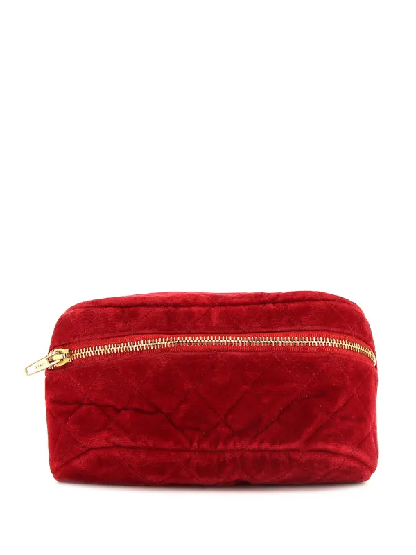Chanel Pre-owned 1990s Diamond-quilted Belt Bag in Red