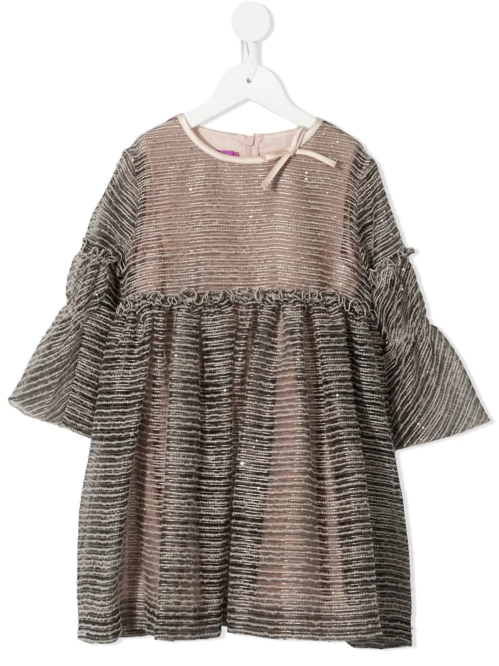 

Valmax Kids vestido a rayas horizontales - Rosado