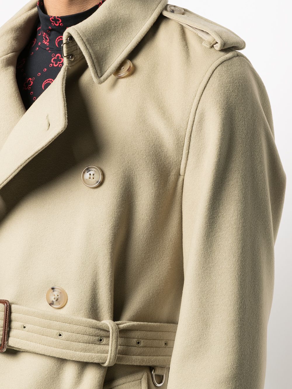 фото Burberry двубортное пальто с поясом