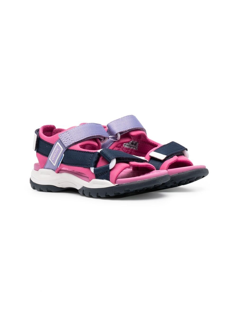 Geox Kids' Borealis Colour-block Sandals In Pink