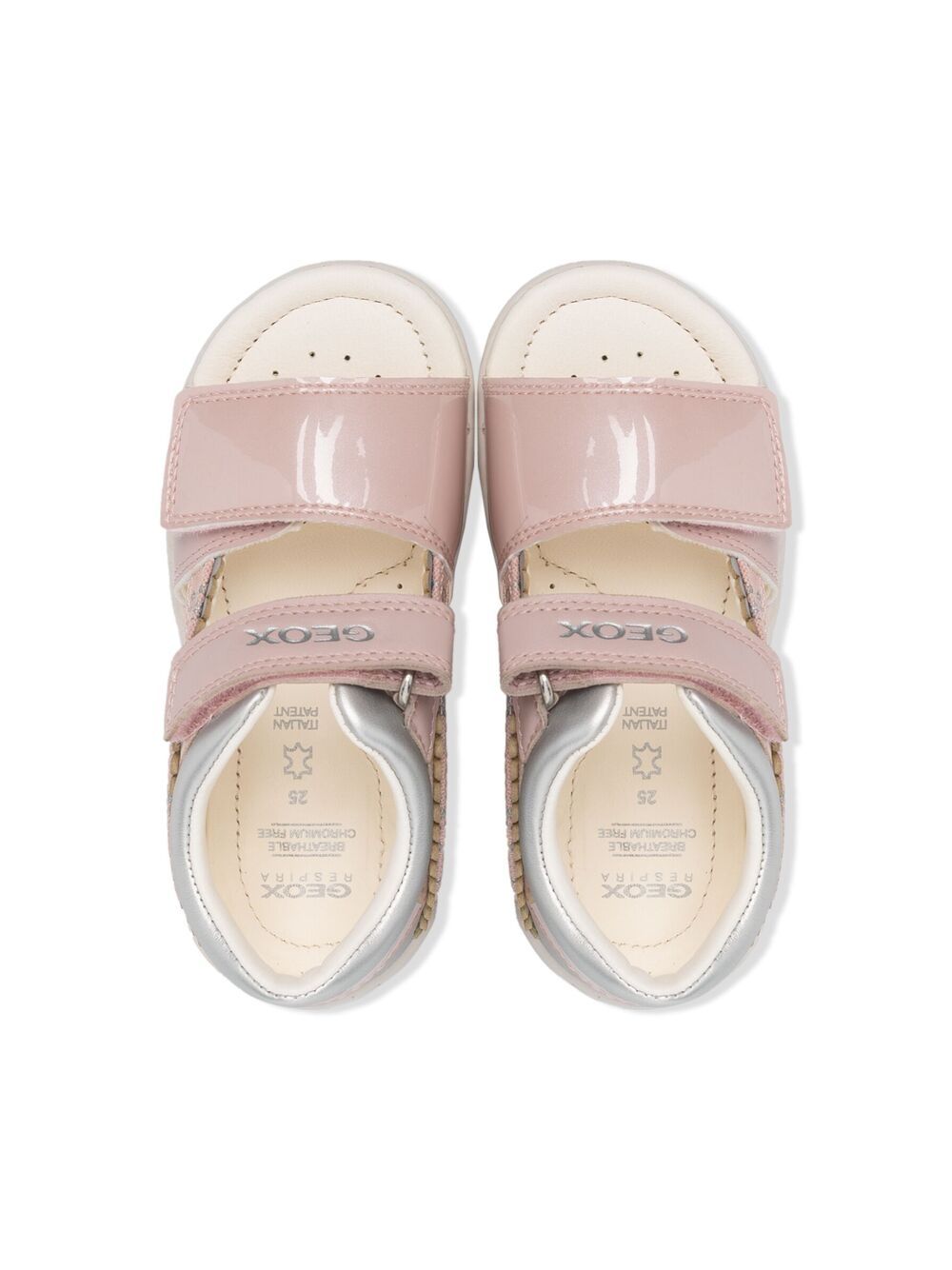 Shop Geox Nicely Leather Open-toe Sandals In Pink