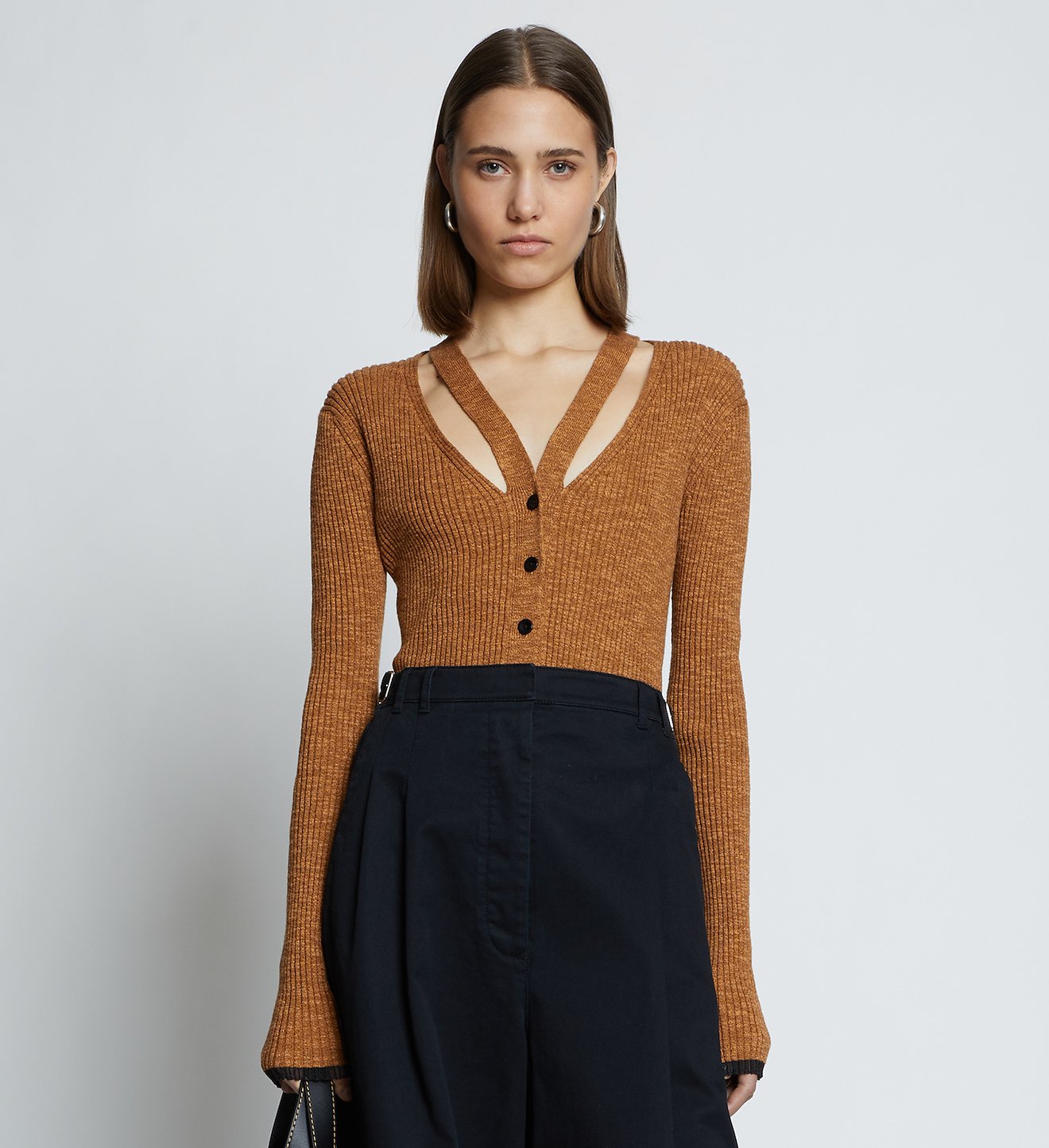 Fine Gauge Rib Knit Crop Cardigan