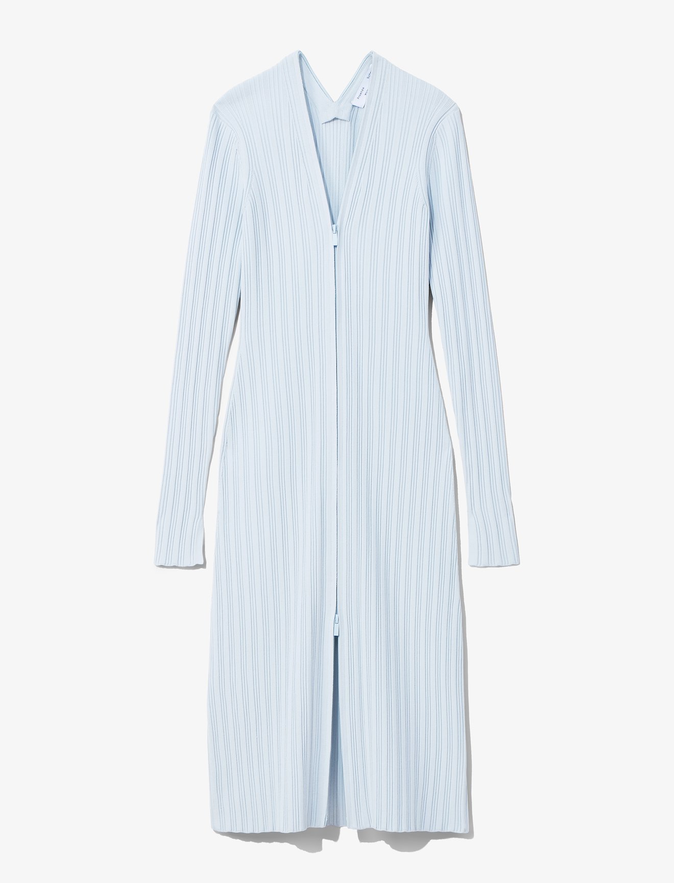 Rib Knit Zip Cardigan Dress #4