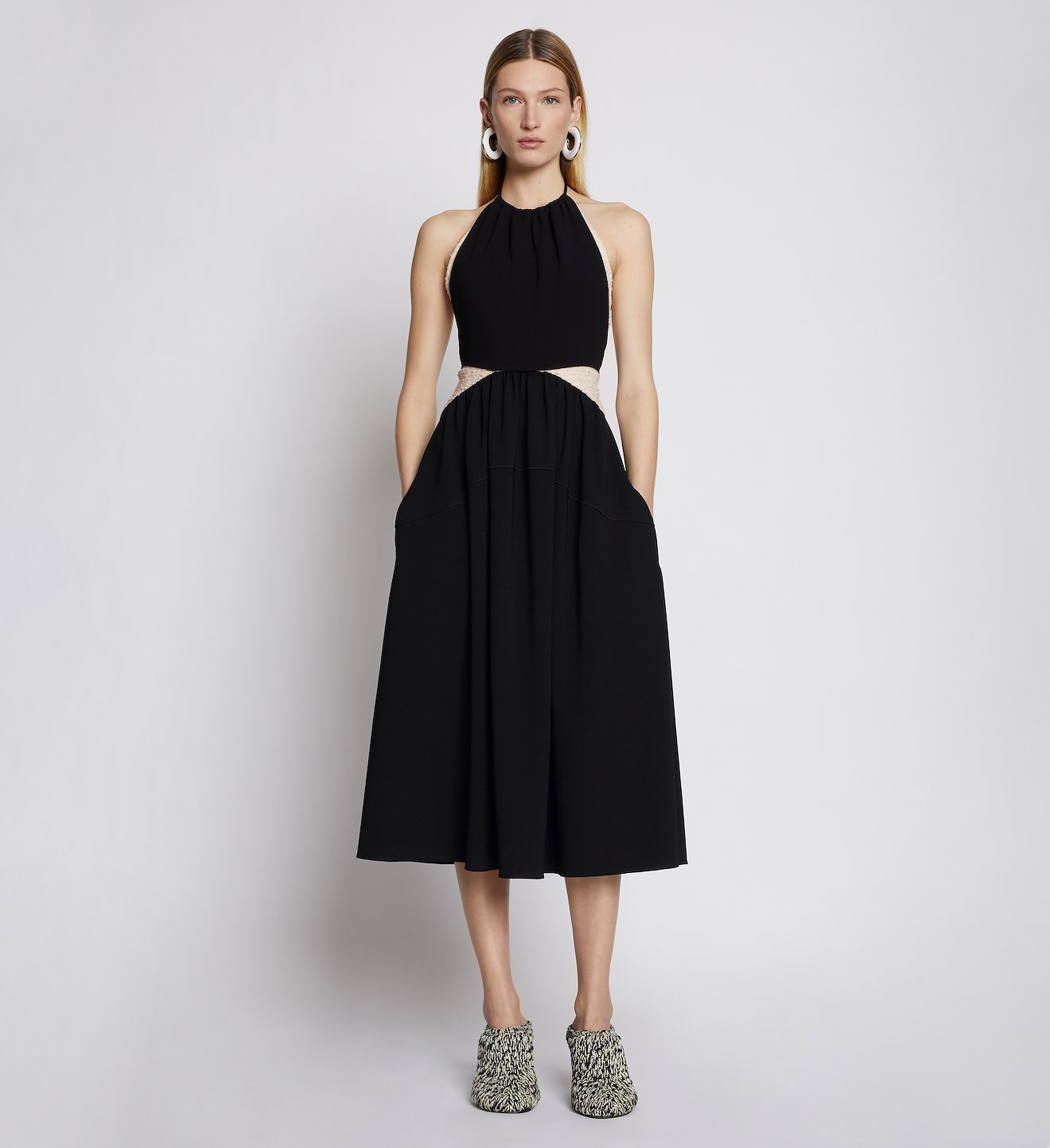 Crepe Halter Dress