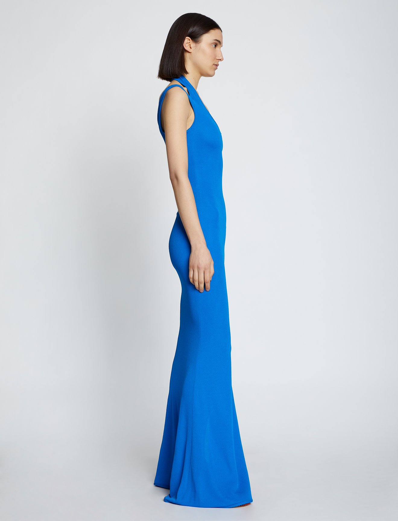 Crepe Jersey Halter Dress #1