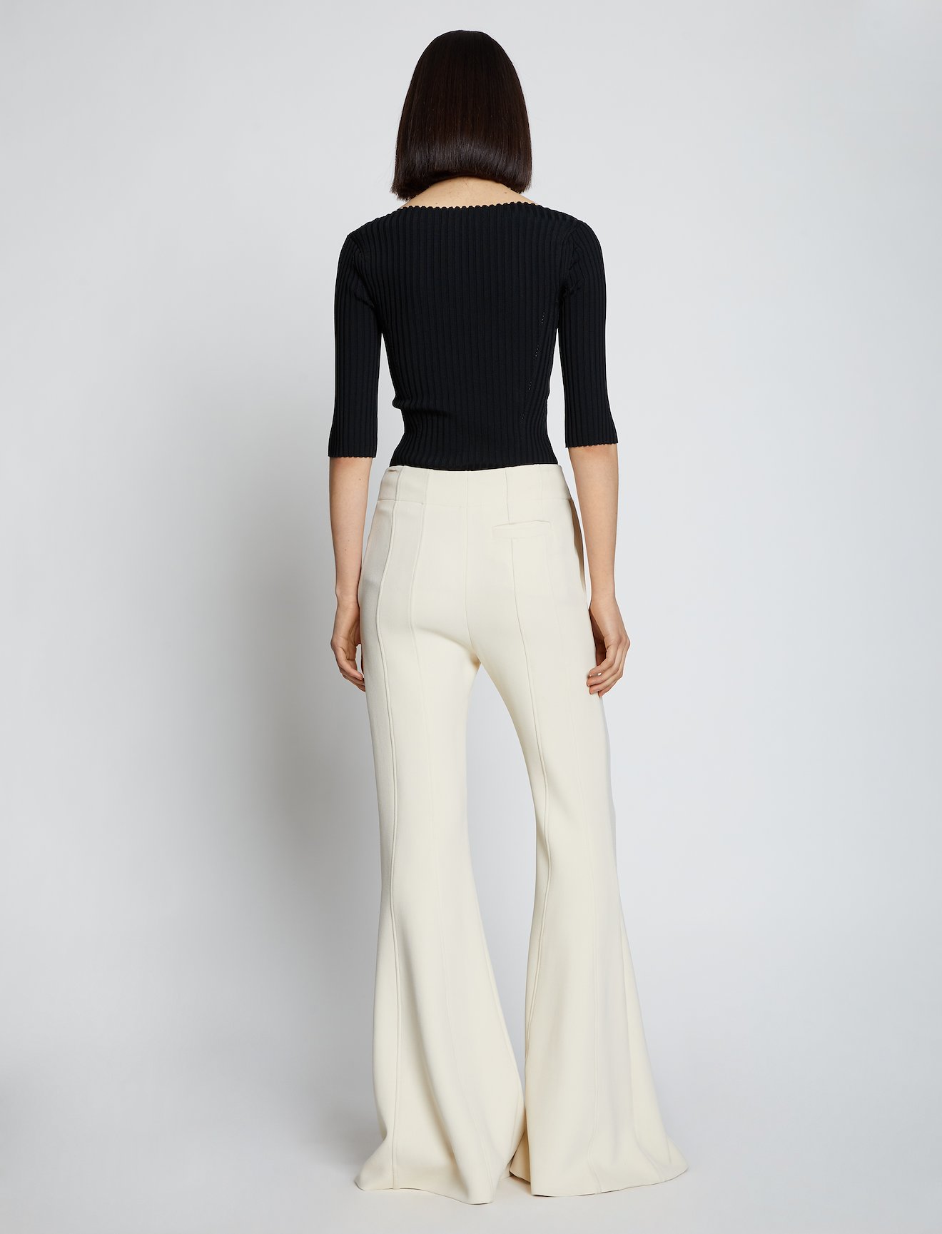 Textured Suiting Flared Pants #2