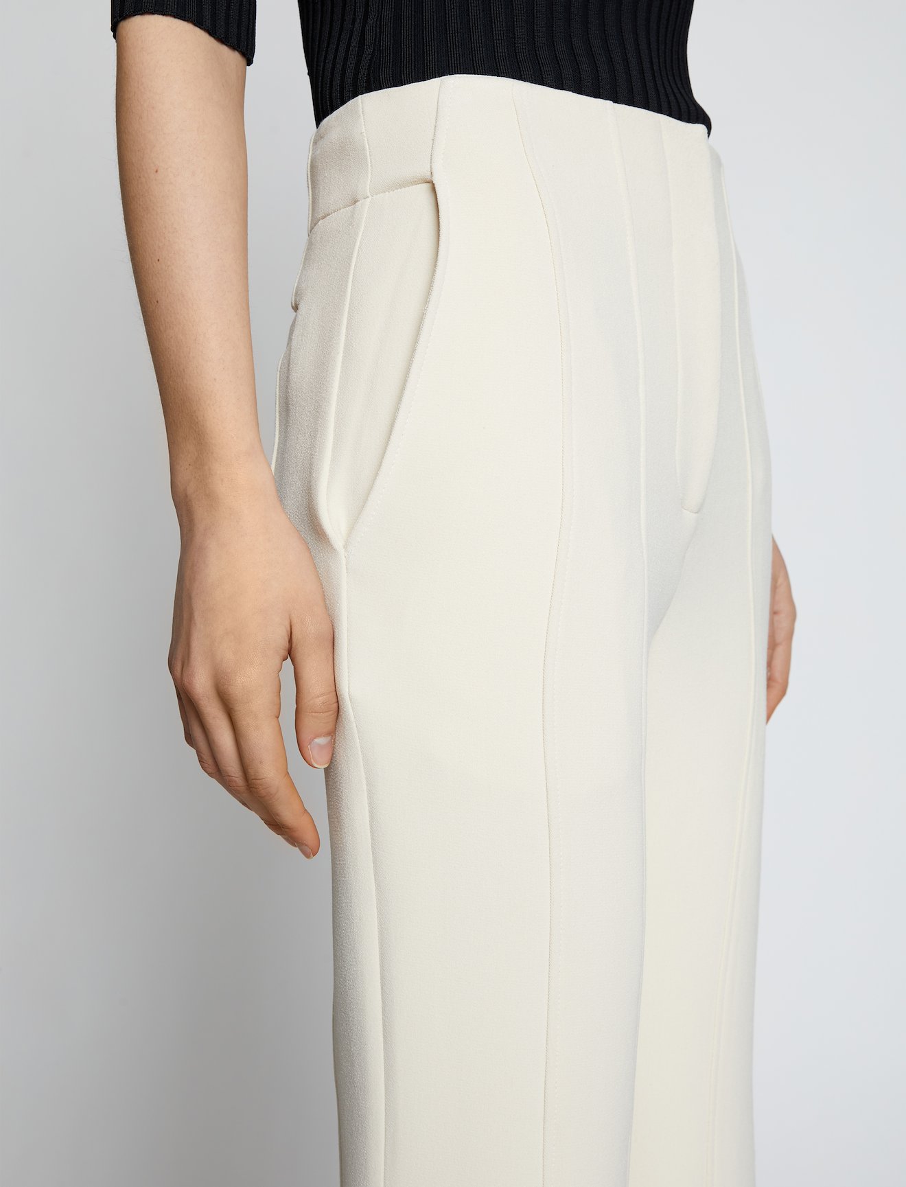 Textured Suiting Flared Pants #3