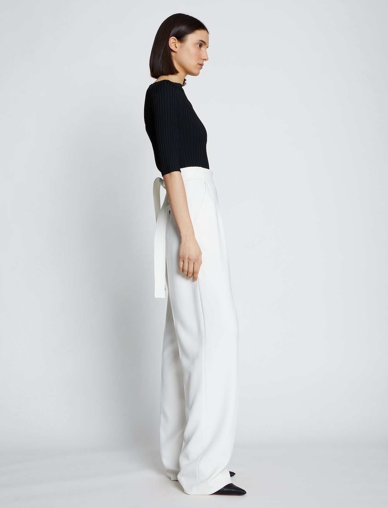 Crepe Wide Leg Pants #1