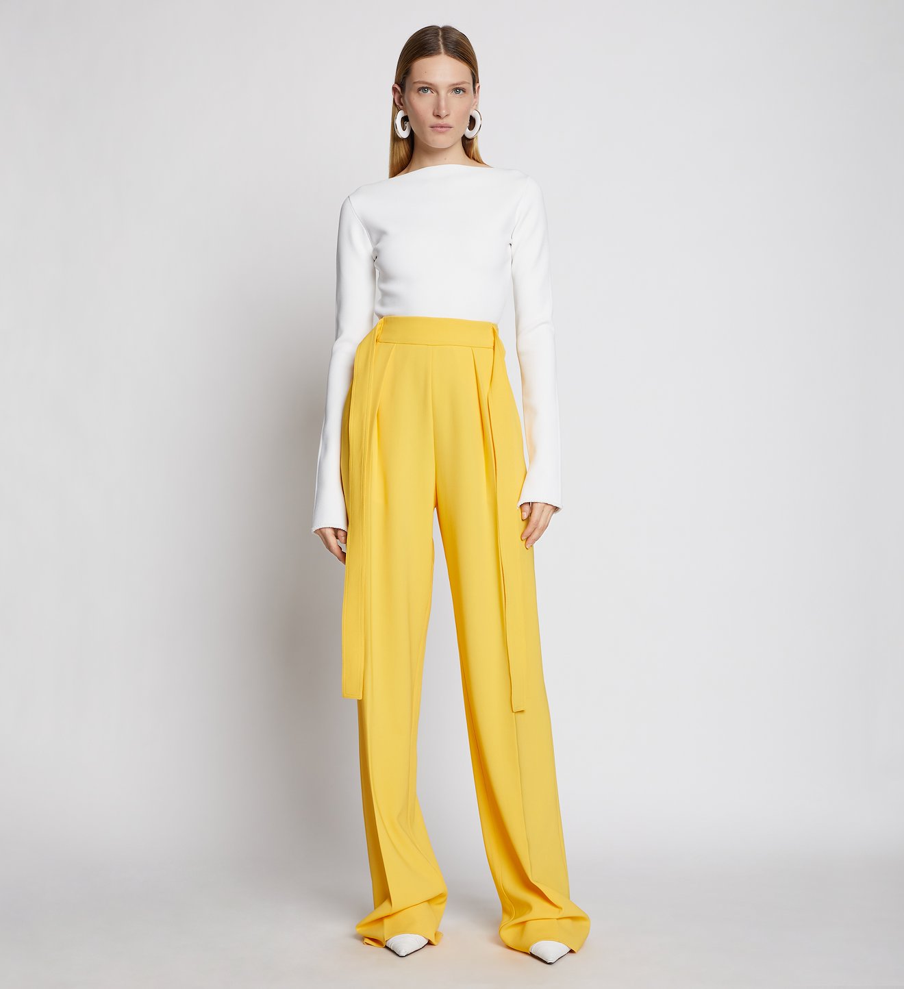 Crepe Wide Leg Pants