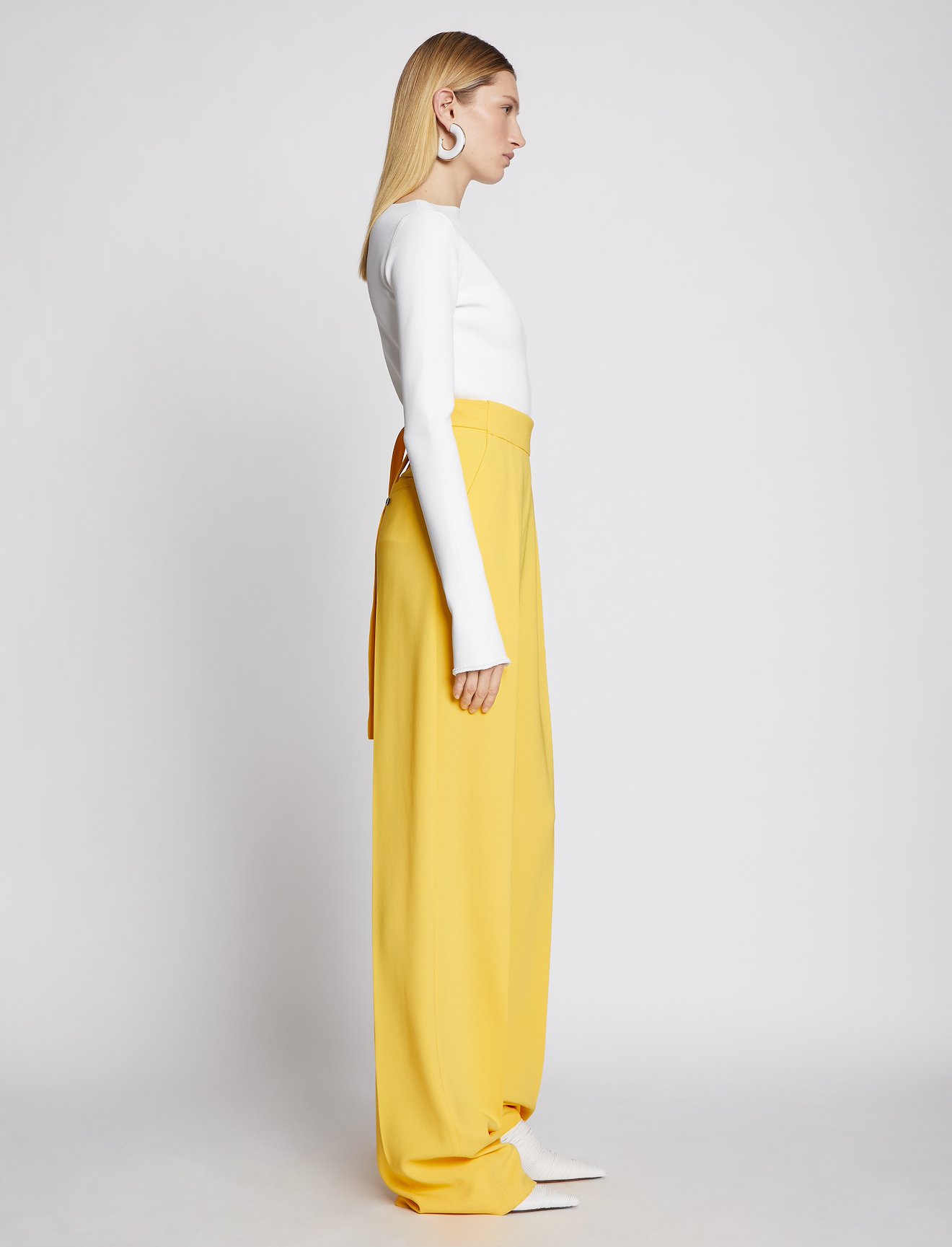 Crepe Wide Leg Pants #1