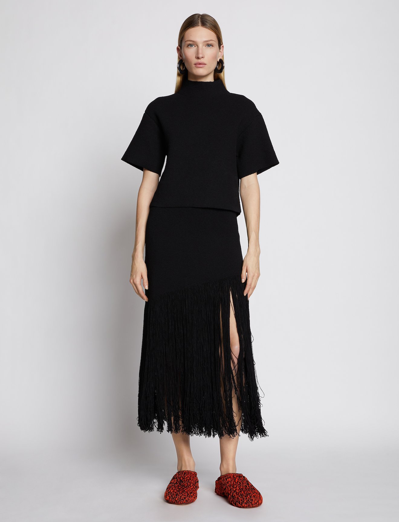 Compact Knit Mockneck Top #1