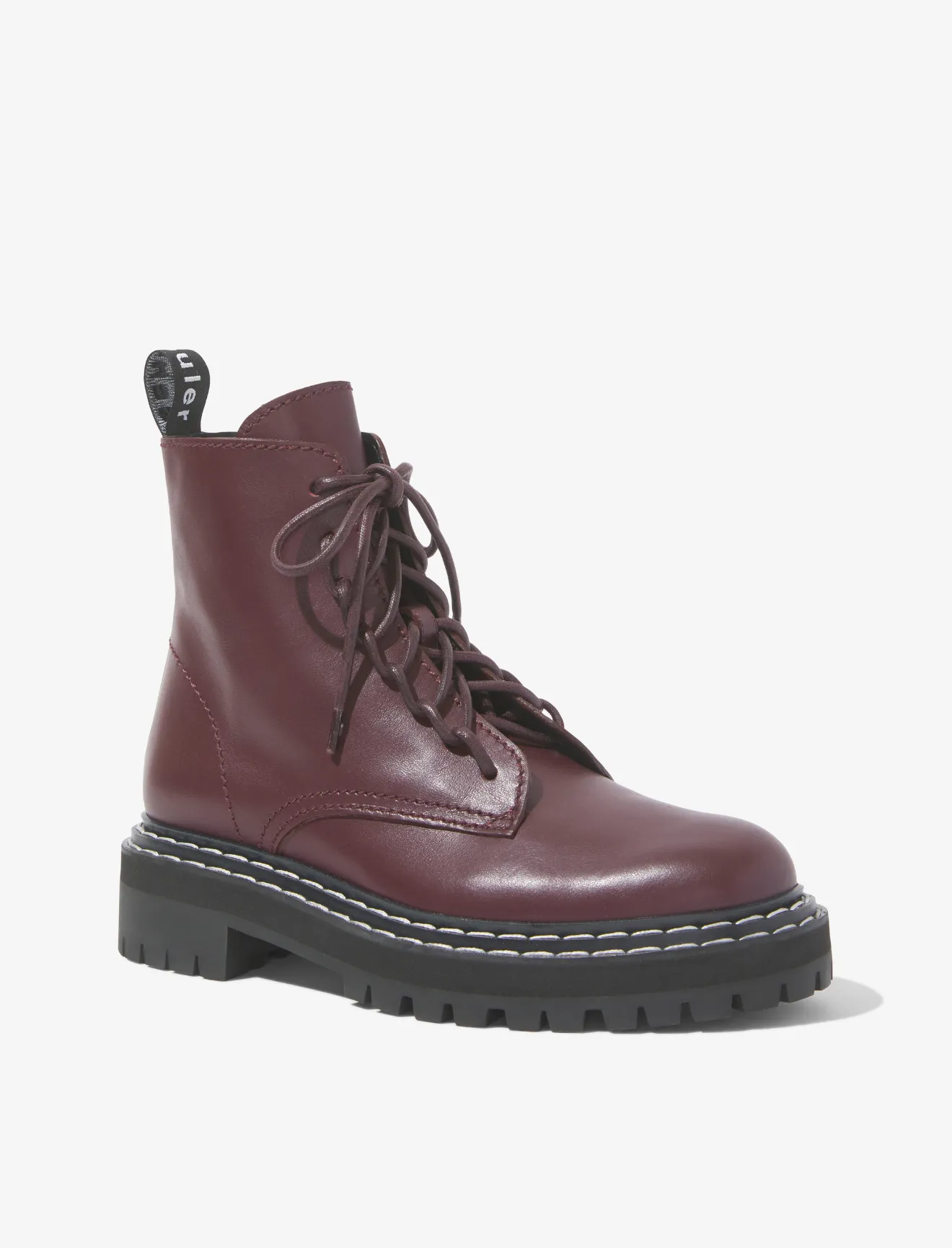 red lug sole boots