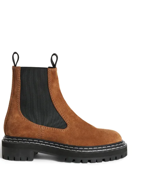 Proenza Schouler contrast-stitch suede Chelsea boots