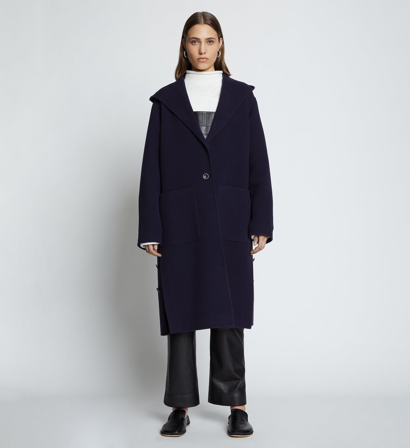 Hooded Doubleface Coat