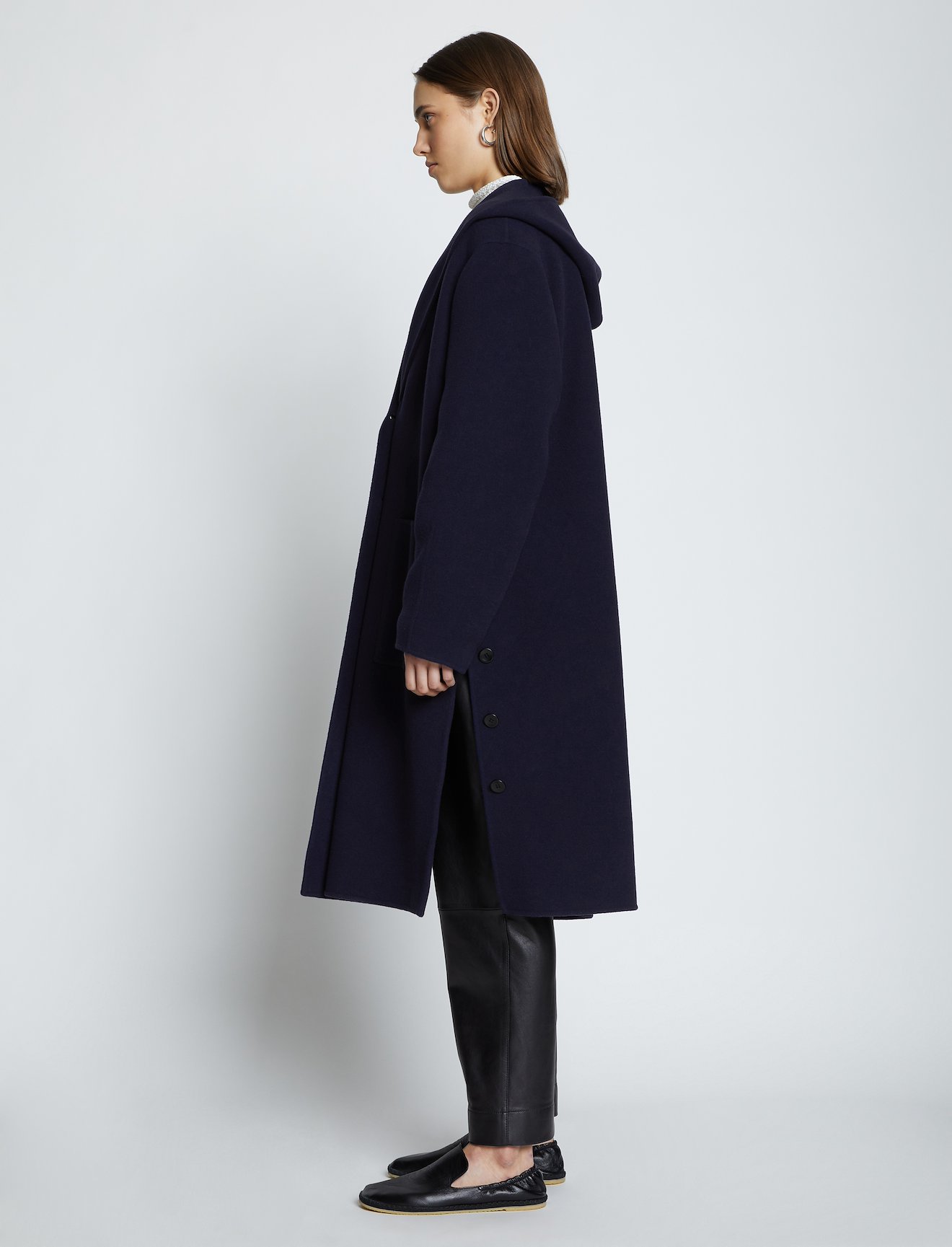 Hooded Doubleface Coat #1