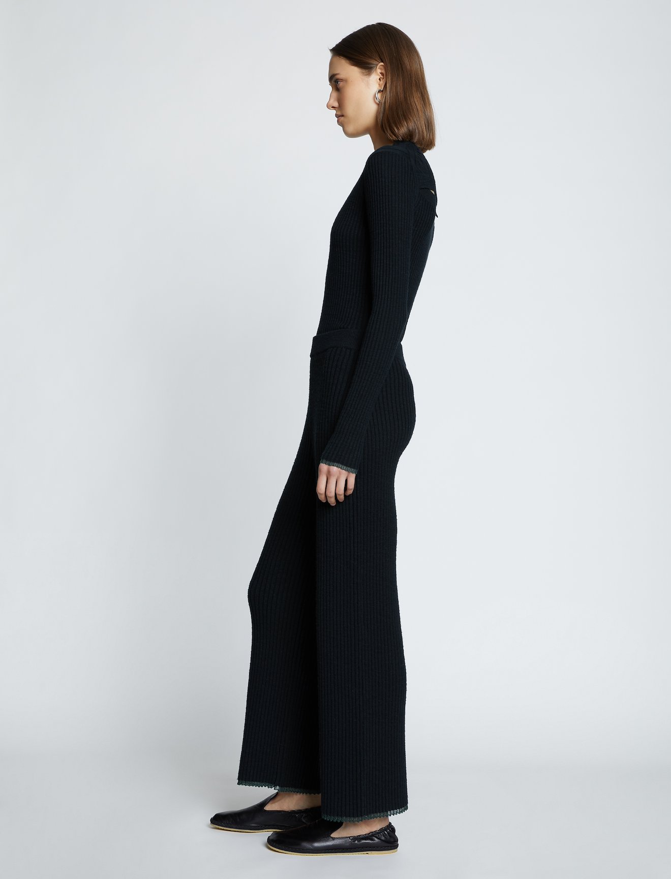 Fine Gauge Rib Knit Pants #1