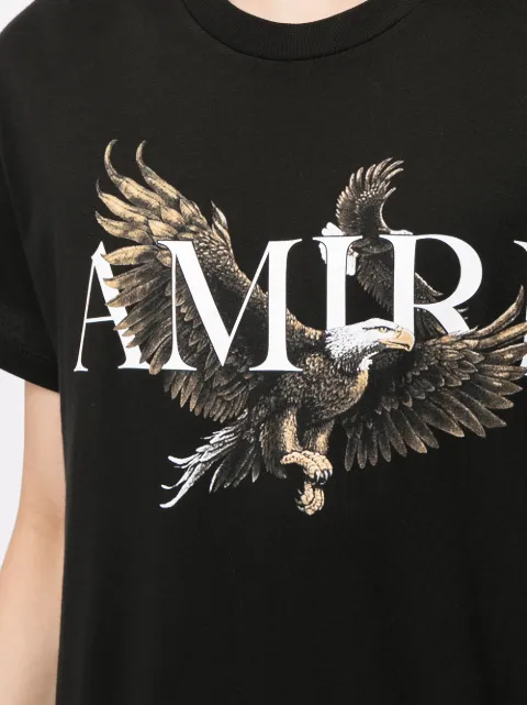Shop AMIRI eagle-print cotton T-shirt 