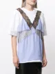 pushBUTTON camiseta con paneles de encaje