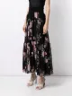 Giambattista Valli floral flared silk skirt