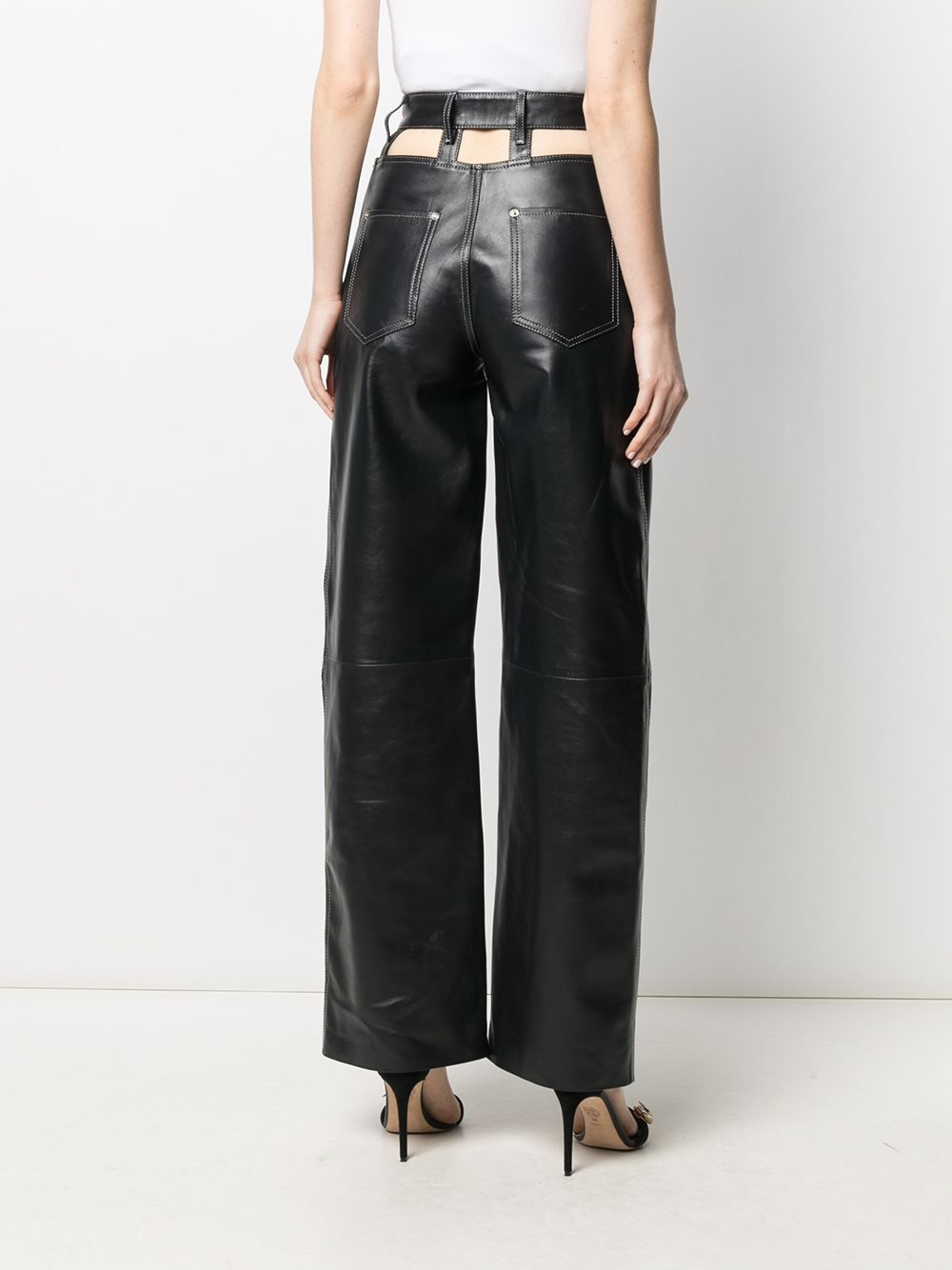 Manokhi cut-out Leather Trousers - Farfetch