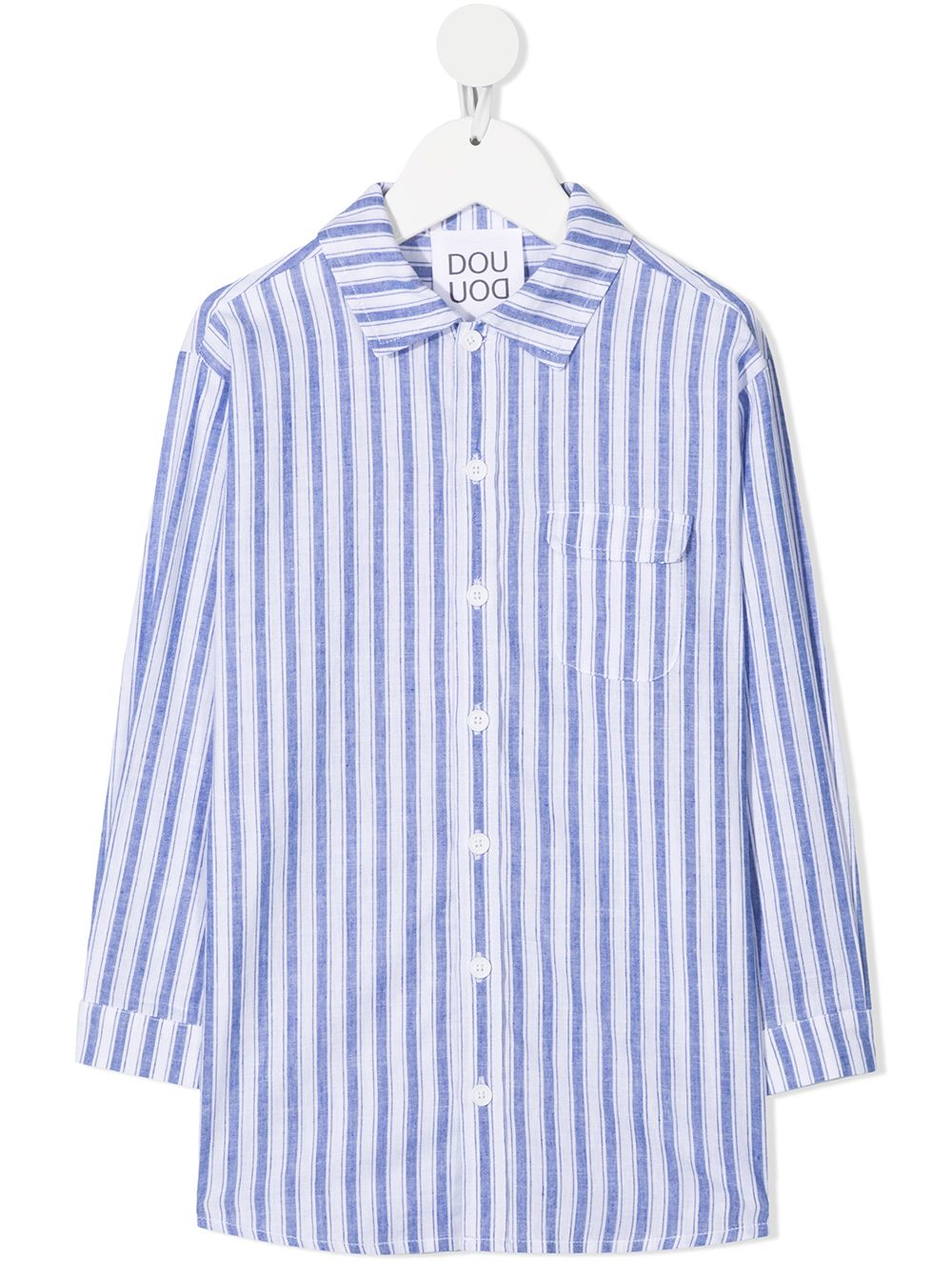 фото Douuod kids stripe-pattern long-sleeve shirt