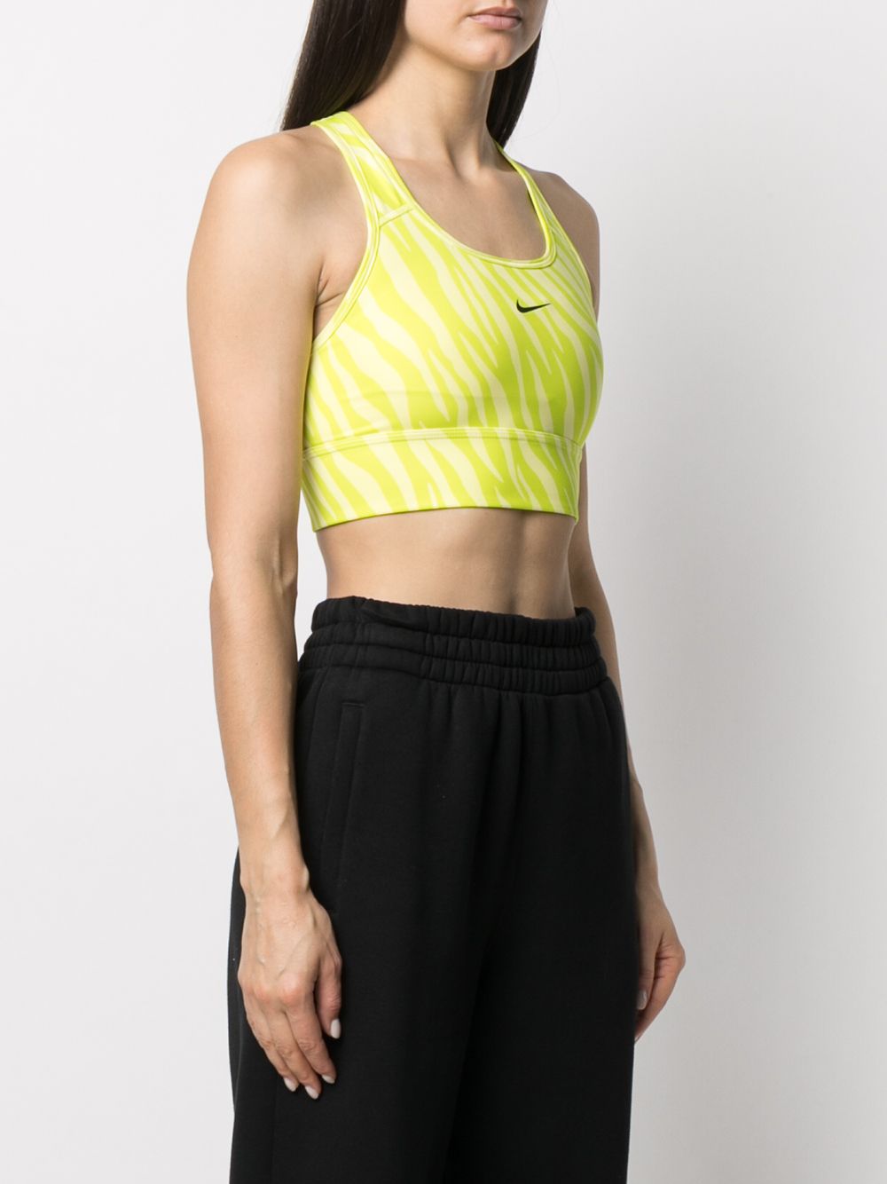 фото Nike спортивный бюстгальтер с зебровым принтом и логотипом