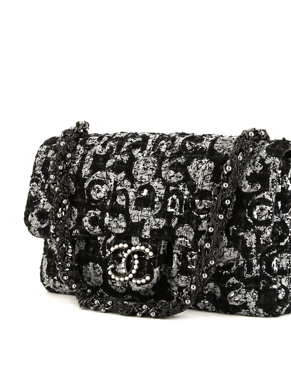 фото Chanel pre-owned сумка на плечо double flap 2016-го года с принтом coco