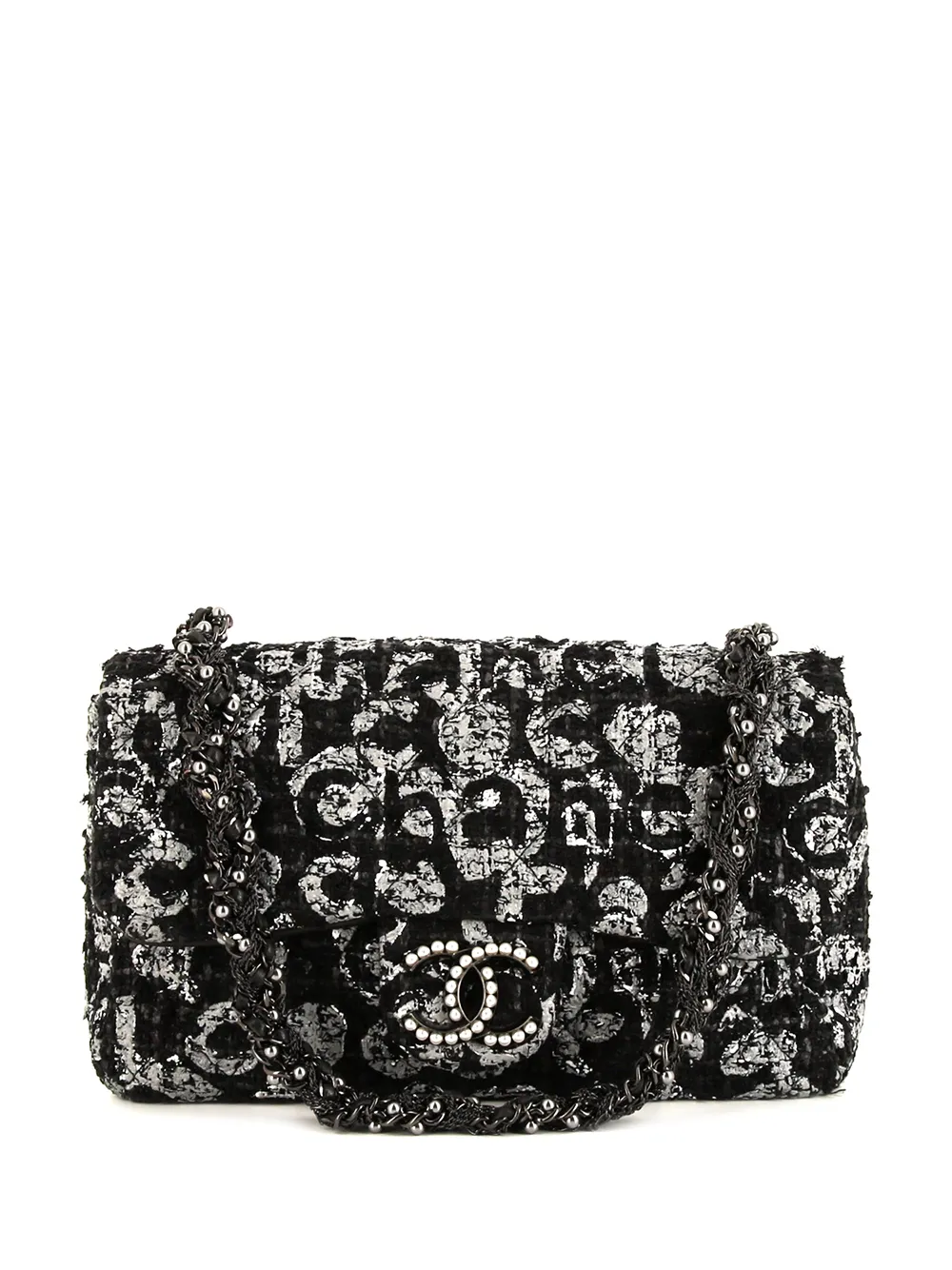 фото Chanel pre-owned сумка на плечо double flap 2016-го года с принтом coco