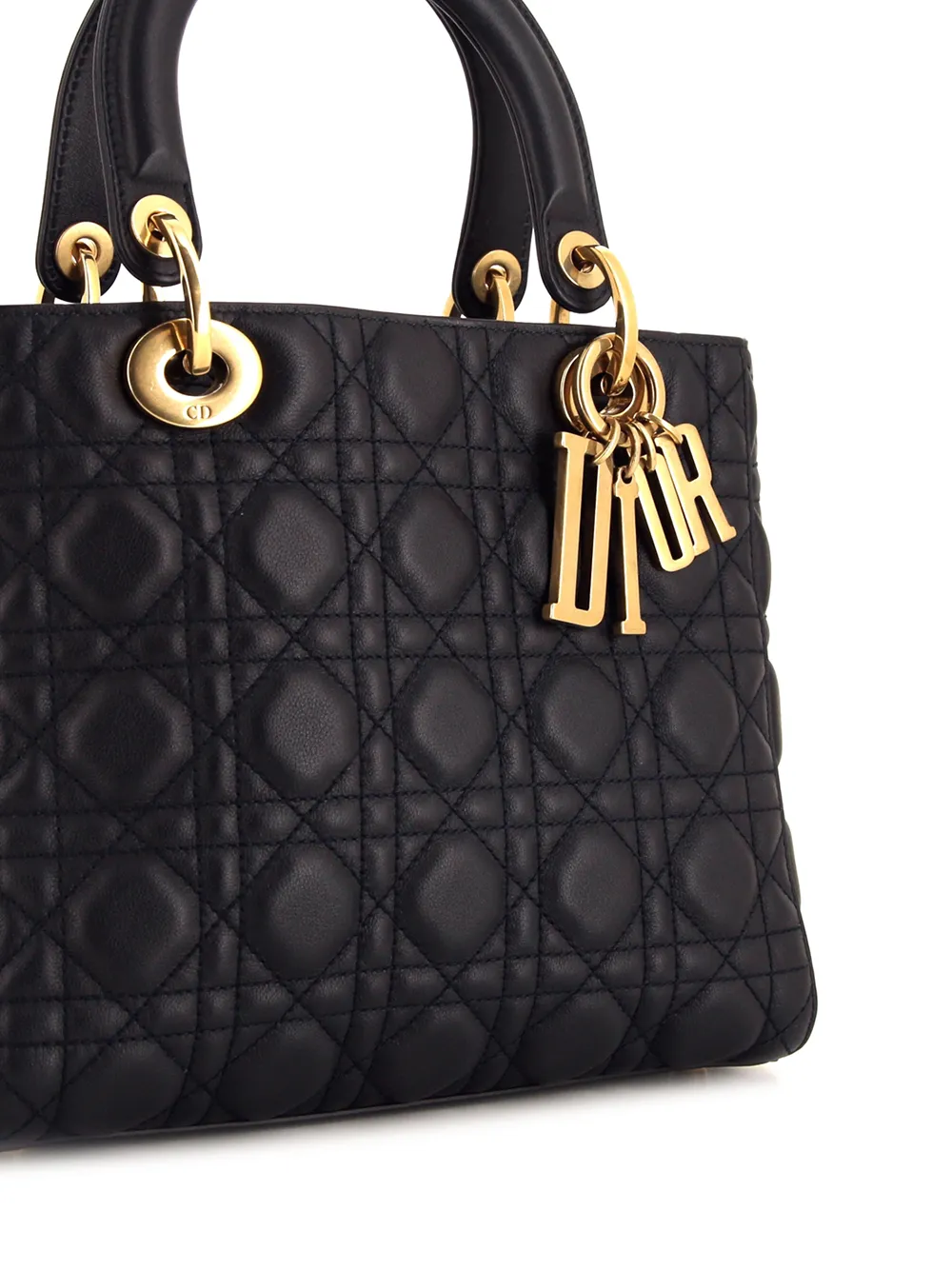 фото Christian dior сумка-тоут lady dior pre-owned среднего размера