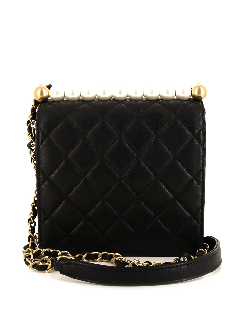 фото Chanel pre-owned стеганая сумка на плечо 2019-го года с логотипом cc