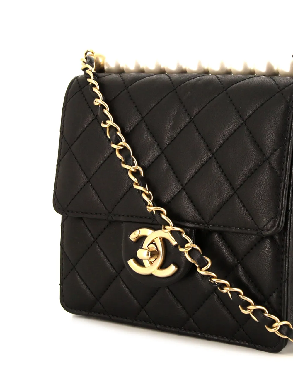 фото Chanel pre-owned стеганая сумка на плечо 2019-го года с логотипом cc