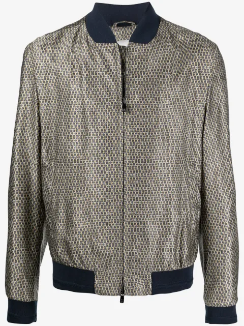 Corneliani chamarra bomber estampada