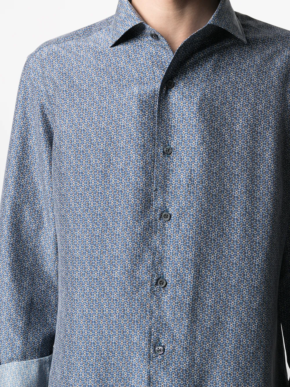 фото Corneliani рубашка с геометричным принтом