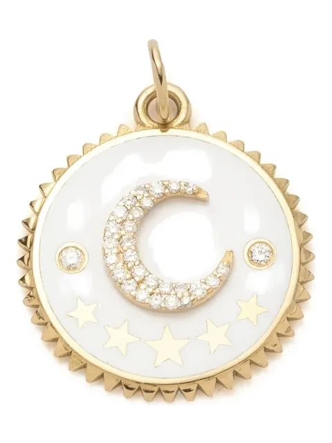 Foundrae 18K yellow gold Crescent diamond necklace