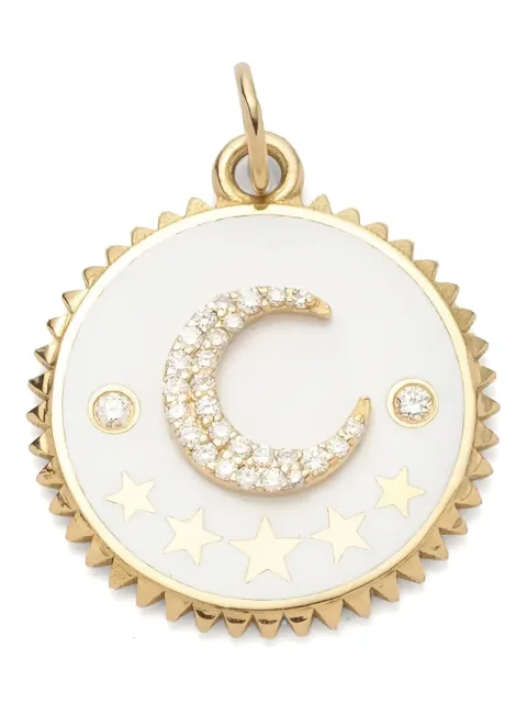 Foundrae 18K yellow gold Crescent diamond necklace