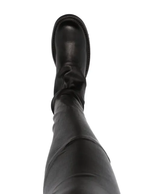 rick owens black creeper stocking boots