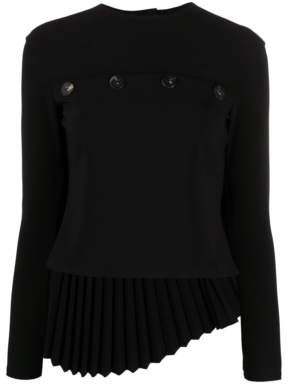 Image 1 of A.W.A.K.E. Mode pleated long-sleeved blouse